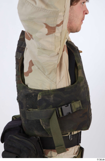 Photos Reece Bates 2 - details of uniform bullet-proof vest…